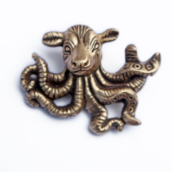 Cow-octopus tentacled monster necklace
