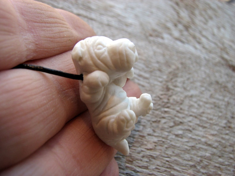 Puppy necklace porcelain shar pei image 3