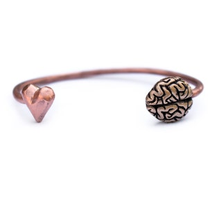 Mind and heart bracelet brain bangle