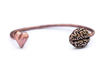 Mind and heart bracelet brain bangle