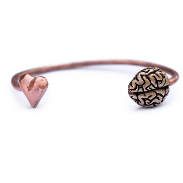 Mind and heart bracelet brain bangle