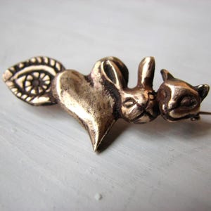 Animal brooch I love animals animal rights