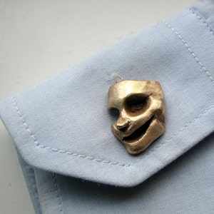 Theater mask cufflinks comedy and tragedy jewelry for men image 4
