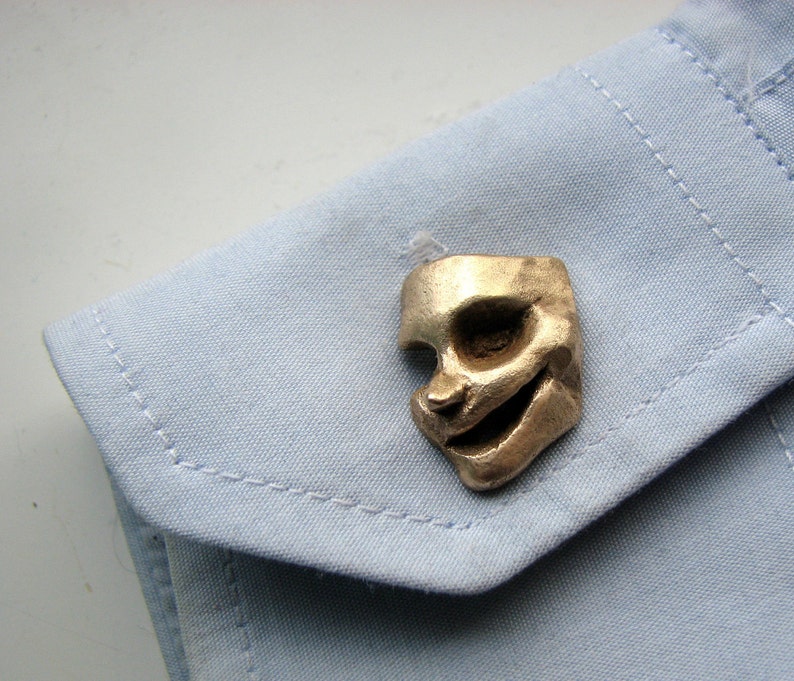 Theater mask cufflinks comedy and tragedy jewelry for men image 4