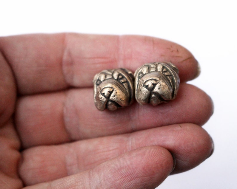 Shar pei dog head cuff links image 2