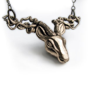 Deer head necklace