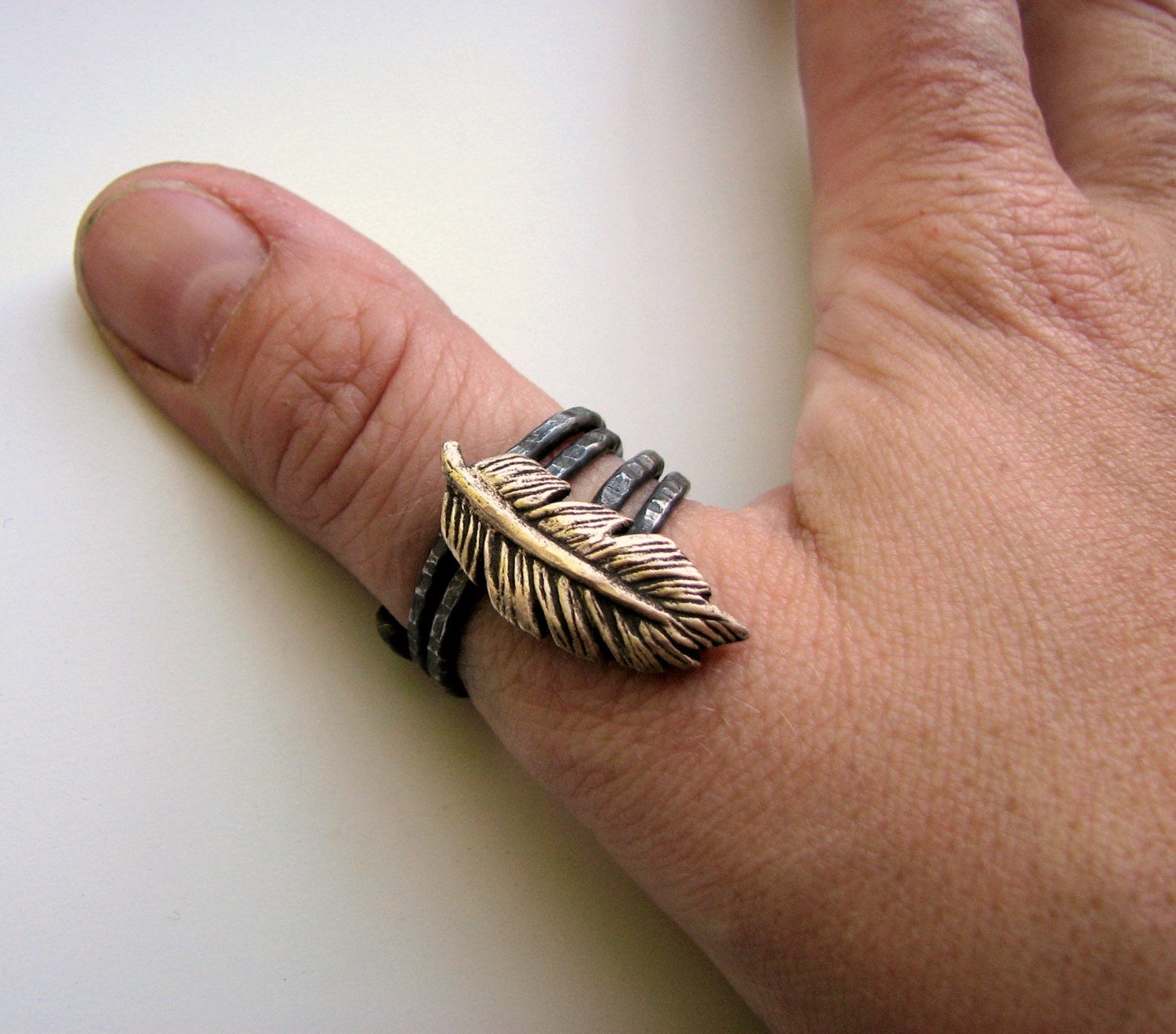 Mens Ring Cool Feather Ring - Etsy