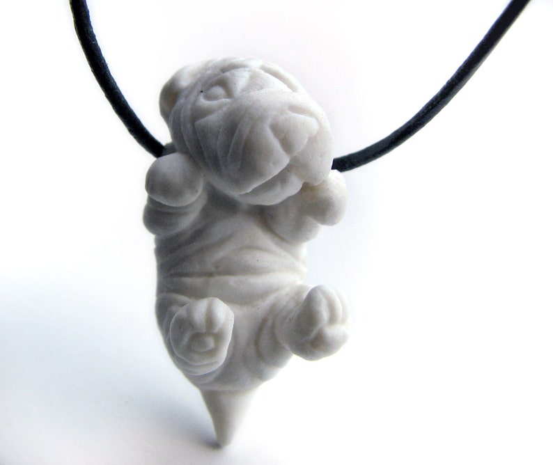 Puppy necklace porcelain shar pei image 1