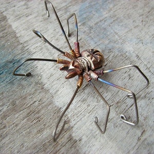 Large spider earring titanium dangle image 5