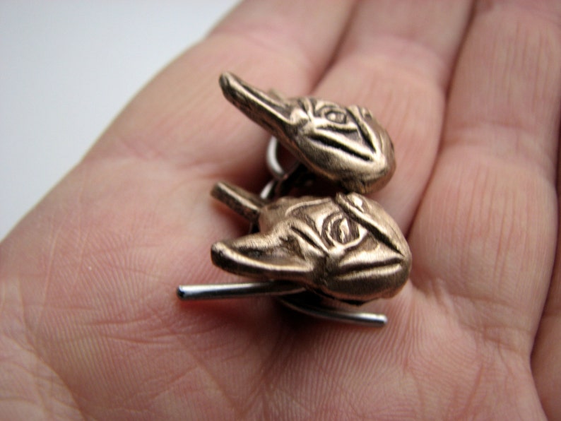 Bulldog dog cuff links simple