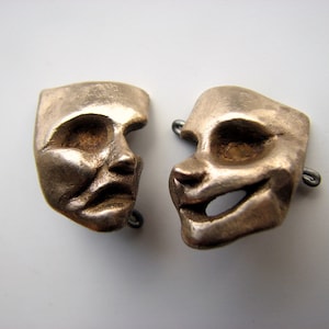 Theater mask cufflinks comedy and tragedy jewelry for men image 2