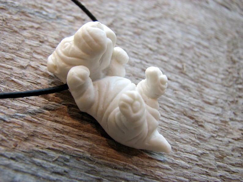 Puppy necklace porcelain shar pei image 4