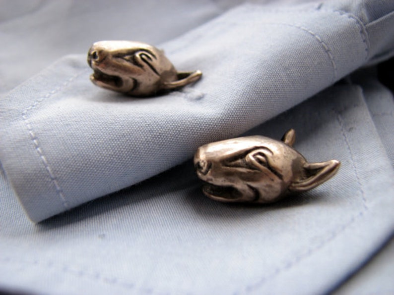 Bullterrier dog cuff links image 1