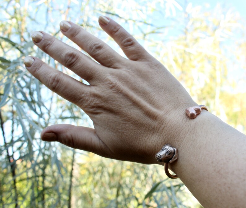 Weimaraner dog cuff bracelet bangle image 2