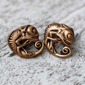 Lizard chameleon cuff links