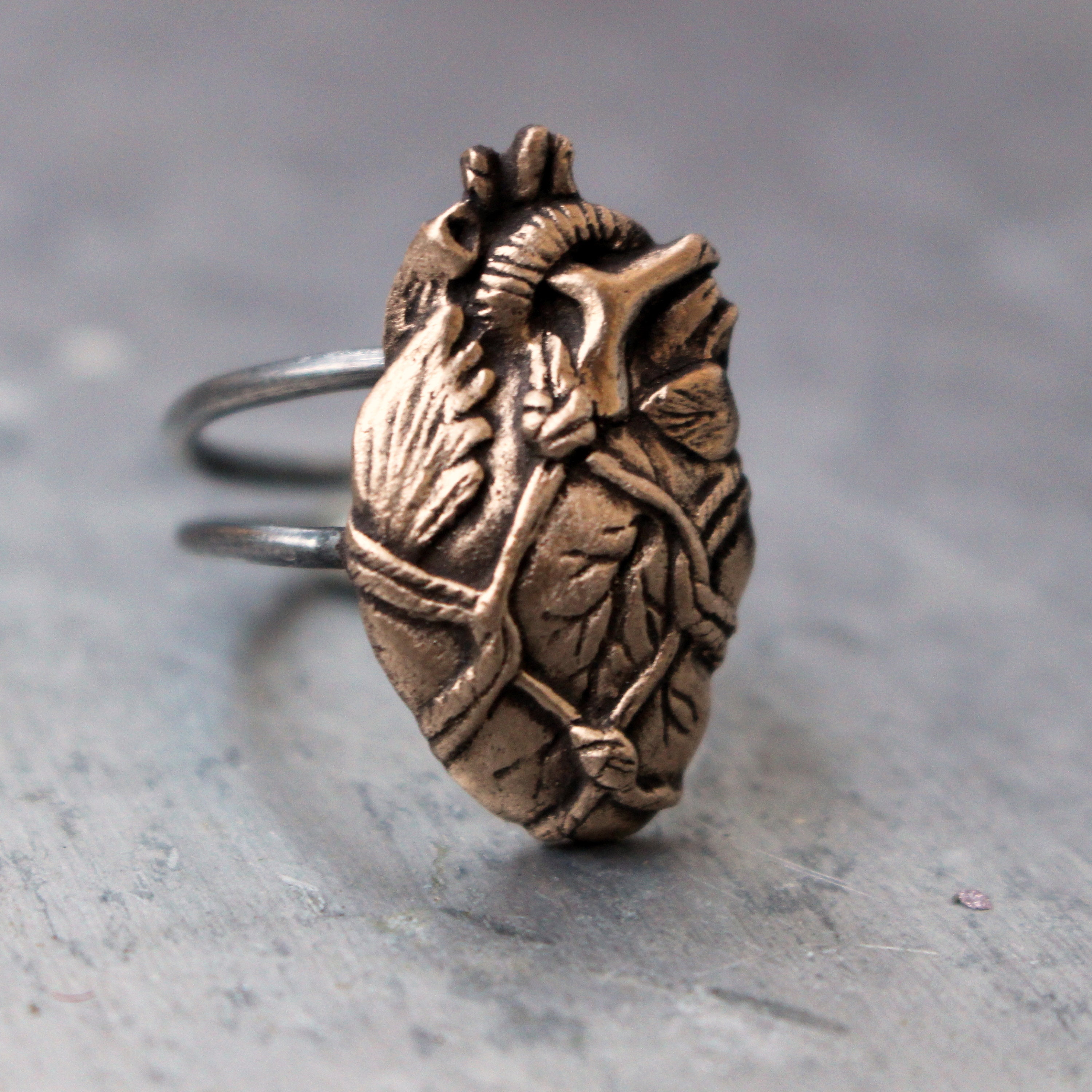 Bound Anatomical Heart Ring - Etsy