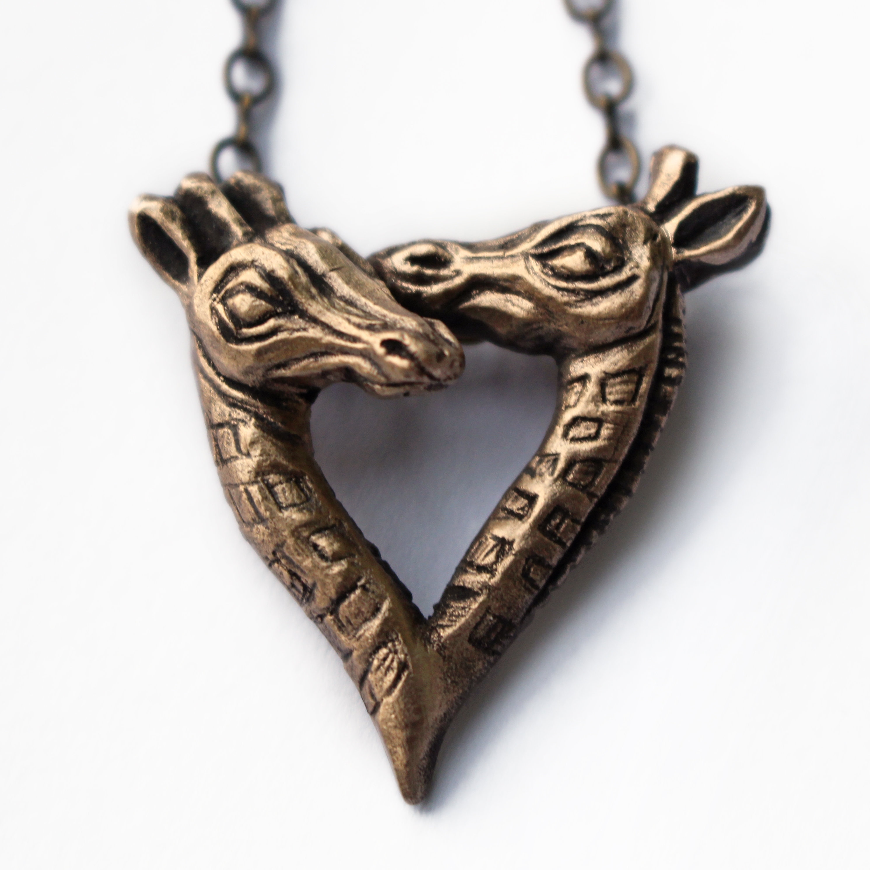 Giraffe Heart Necklace - Etsy Australia