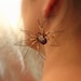 Large spider earring titanium dangle 