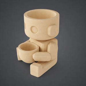 Robot Planter STL | 3D Print File (Digital Download) Instant print