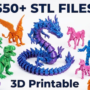 550+ Flexi Articulated STL Directory | Print-in-Place | Fidget Toys (Instant 3D)