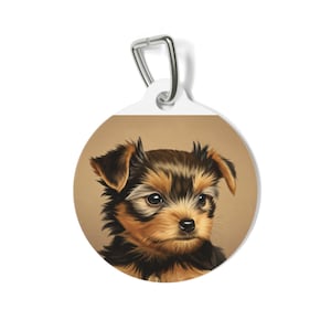 Custom Yorkie Pet Tag for Dogs and , Personalized Pet ID Tag, Cute Pet Accessory, Quality Name Tag, Pet Gift Idea