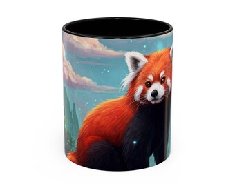 Whimsical Red Panda Coffee Mug, Cute Animal Lover Gift, Nature Inspired Drinkware, Unique Home Decor, Perfect for Birthdays or Holidays