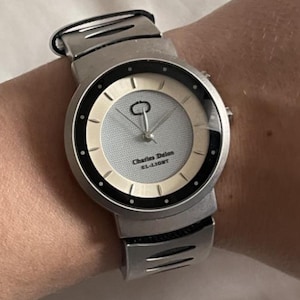 Charles Delon Silver Tone EL-Light Quartz Watch