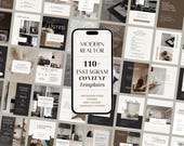 Luxury Realtor Instagram Templates Canva | Real Estate Social Media Kit | Just Listed Sold Open House Posts | Editable Templates