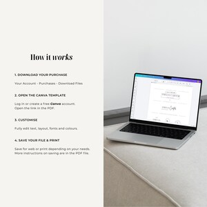 Visitenkartenvorlage für Friseure, bearbeitbare Salon-Visitenkarte für Canva, minimalistisches Beauty-Branding für Friseure Bild 9