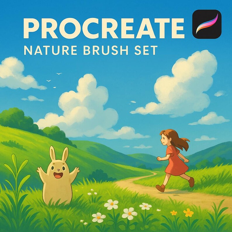 Ghibli Style Brushes for Procreate, Ghibli Nature Anime Brush Set ...