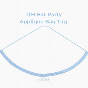 Ricamo per applicazioni da festa con cappello ITH: file per macchina da ricamo per feste di compleanno / download immediato