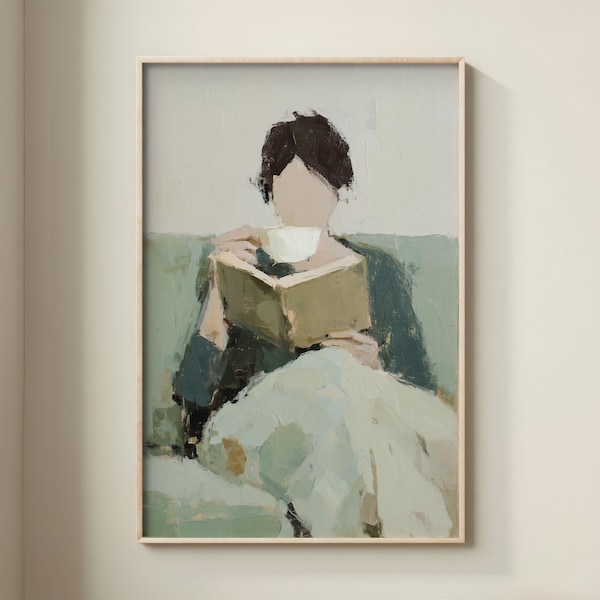 Impressionist Figure: Modern Library Decor