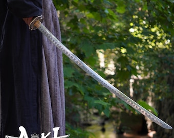 Vergil’s Yamato Life-Size Replica from DMC V, Handcrafted Japanese Katana, Devil May Cry 5, Bespoke Cosplay Gift for Him, Custom Present