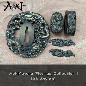 Fittings Collection I, Katana Tsuba fait main, prêt pour le bricolage, personnalisez votre katana tsuba, Katana Habaki, accessoires de bricolage Katana