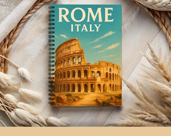 Carnet d'art Rome Colisée : carnet de voyage Rome, reliure spirale 6 x 8