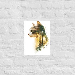 Katzenposter, Aquarellillustrationen von Katzen, süße Katzenposter, Geschenke für Katzenliebhaber, Katzenkunstdruck-Poster
