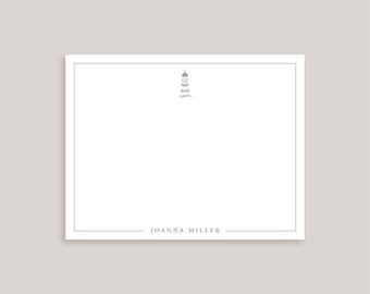 Personalized Note Card Set // Lighthouse // Stationery // Classic // Traditional Notecard Set
