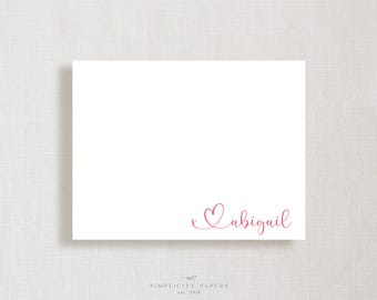 Personalized Note Card Set // Love, Abigail // Baby Shower // Stationery // Choose Your Colors