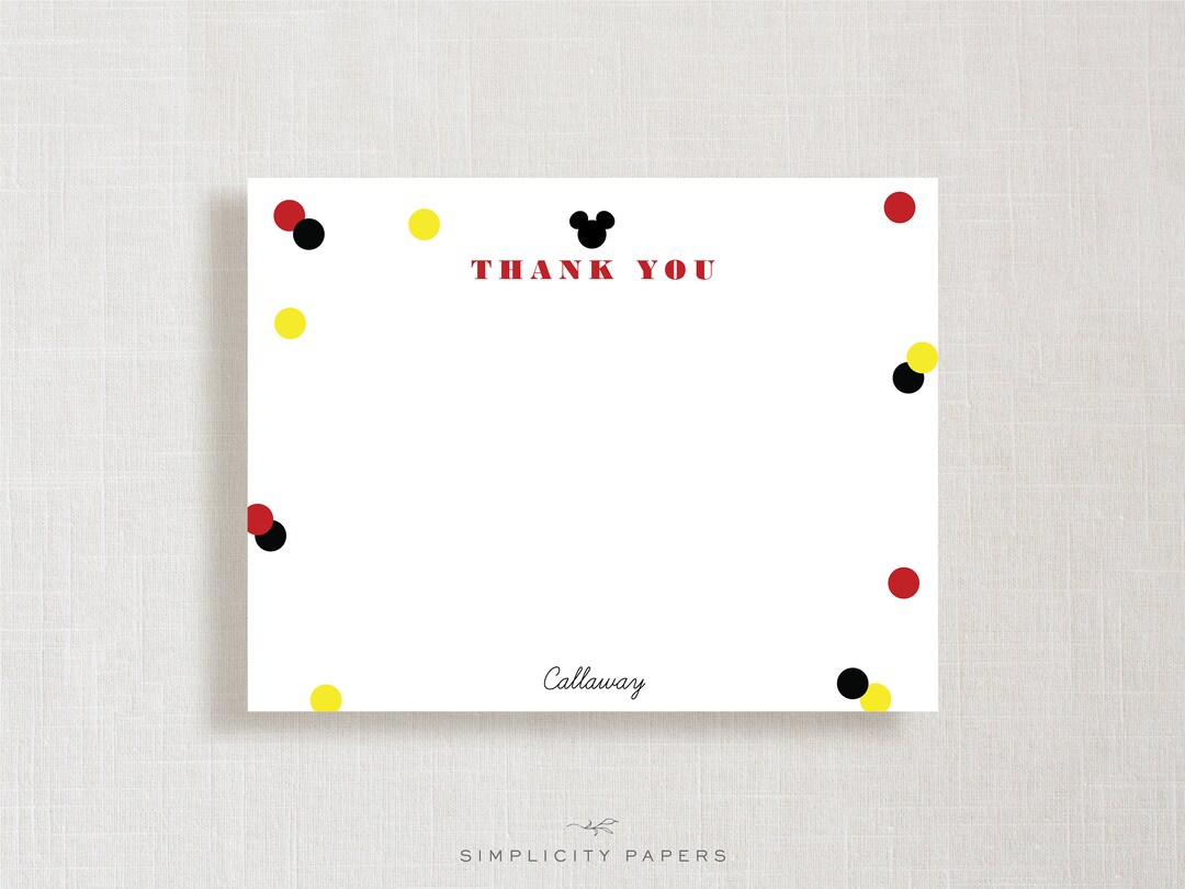 Mickey Mouse Clubhouse Note Card Set // Children's Stationery - Etsy