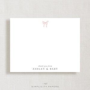 Ensemble de cartes de correspondance personnalisées // Noeud de bébé // Shower de bébé // Papeterie