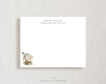 Watercolor Note Card // Little Elephant // Stationery Set // Thank You Cards