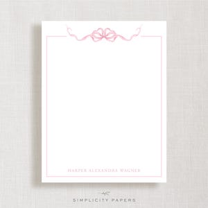 Ensemble de cartes de correspondance personnalisées // Noeud rose // Shower nuptiale // Papeterie // Shower de bébé