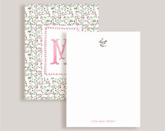 Double-Sided Note Card // Vines // Stationery Set // Thank You Cards // Personalized Notecards