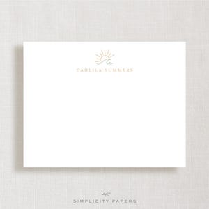 Ensemble de cartes de correspondance personnalisées // Soleil et vagues // Papeterie pour elle // nautisme // bord de mer