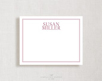 Personalized Note Card // No 087 // Stationery Set // Thank You Cards // Choose Your Colors