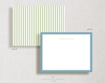 Double-Sided Note Card // No 090 // Stationery Set // Thank You Cards // Personalized Notecards