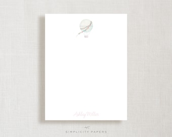 Personalized Note Card // Hot Air Balloon // Stationery Set // Thank You Cards // Notecards