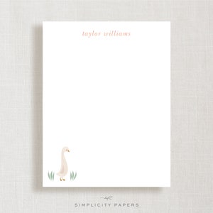 Carte de note aquarelle personnalisée // Little Goose // Ensemble de papeterie // Cartes de remerciement // Fête d’anniversaire