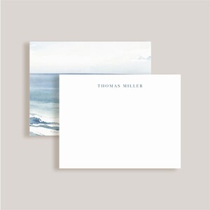 Custom Double-Sided Note Card // Ocean // Stationery Set // Thank You Cards // Personalized Notecards