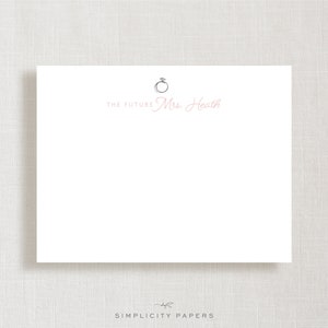 Personalized Note Card Set // The Future Mrs // Stationery // Thank You